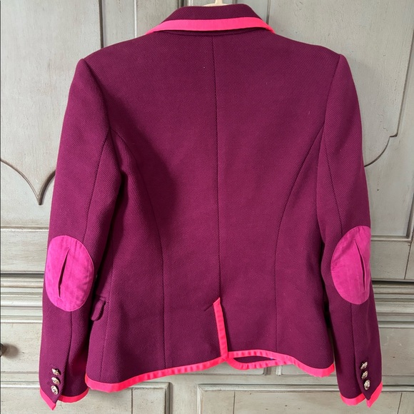 Ted Baker fuchsia blazer, lined, and elbow patches - Picture 3 of 5